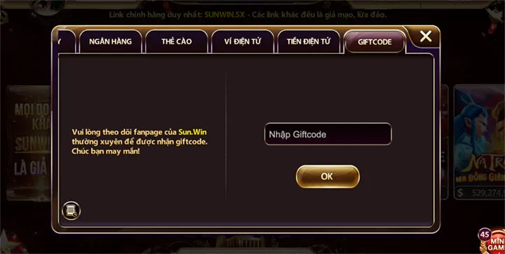 Cách thức phổ biến nạp tiền Sunwin